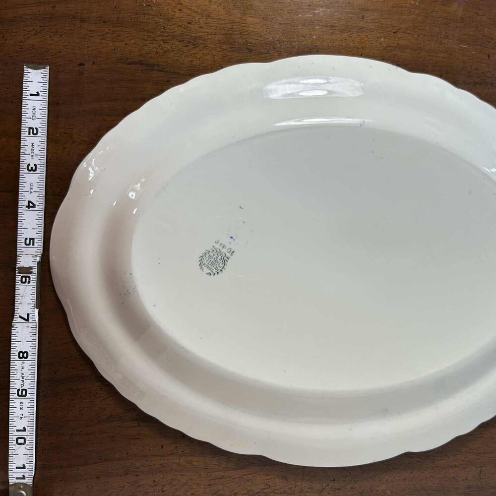 Vintage Taylor Smith & Taylor Dogwood Blue oval platter - Picture 10 of 10